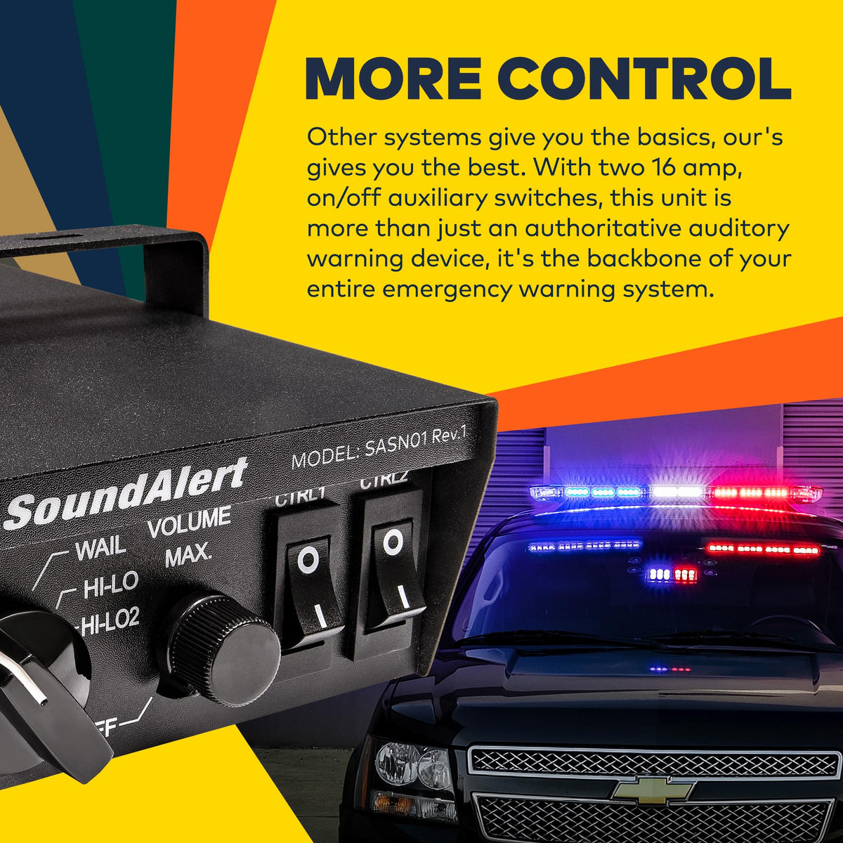 12V 100W Police Siren PA System Kit with Speaker and PTT Mic D737768