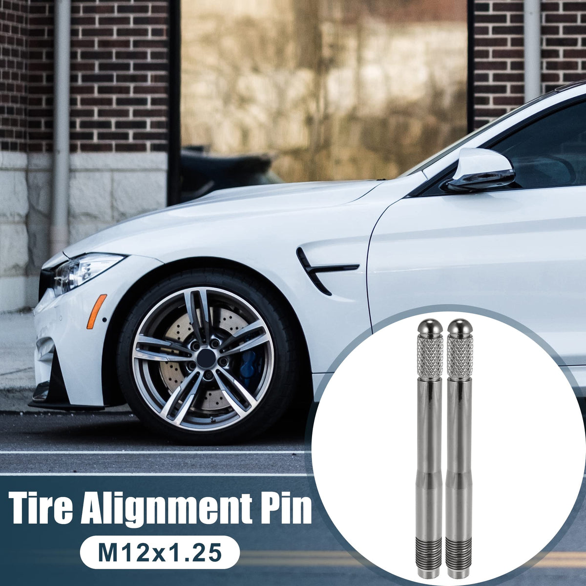 2pcs Stainless Steel Wheel Hangers Alignment Pin M12x1.25 Y995599