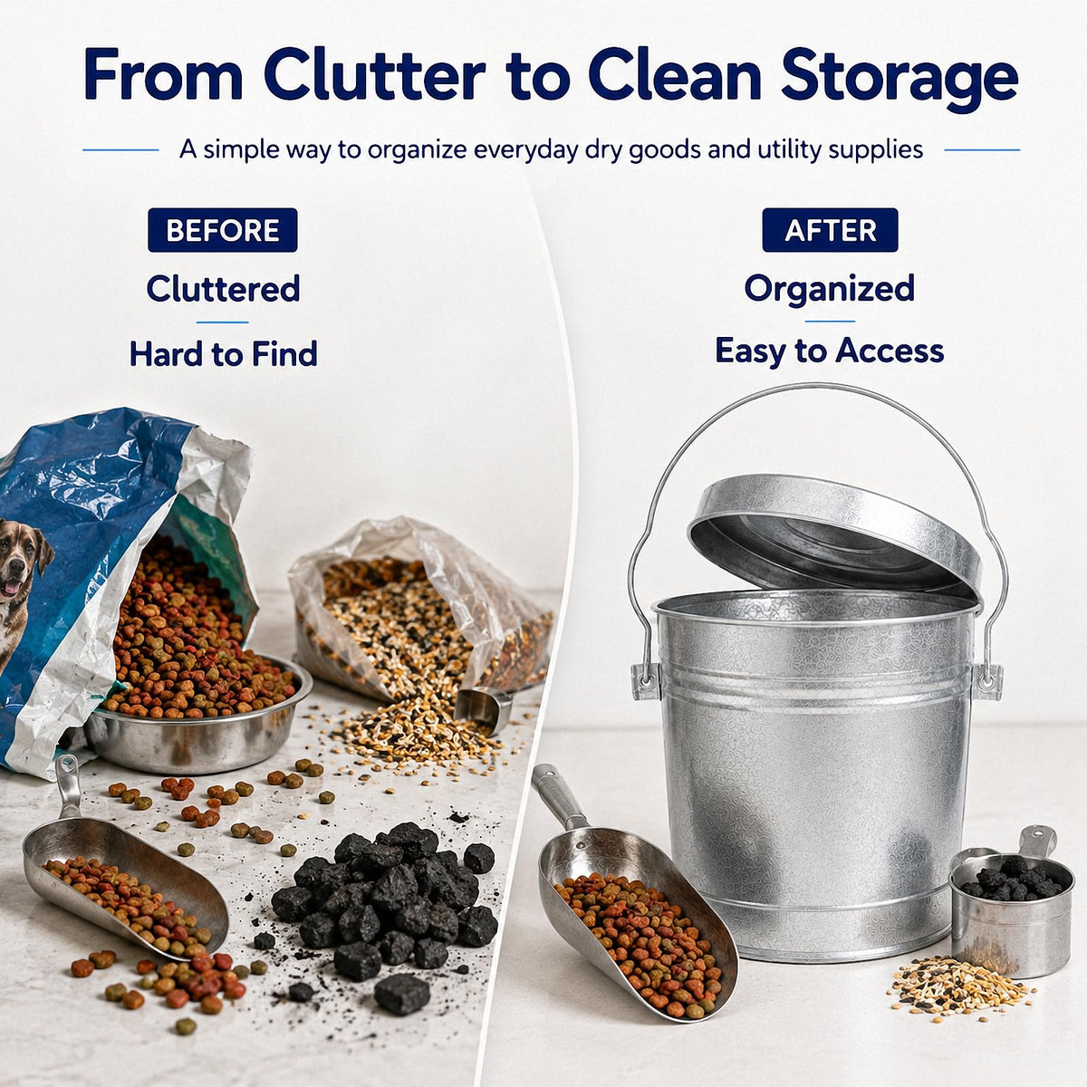 6 Gallon Galvanized Steel Storage Can with Locking Lid T597716