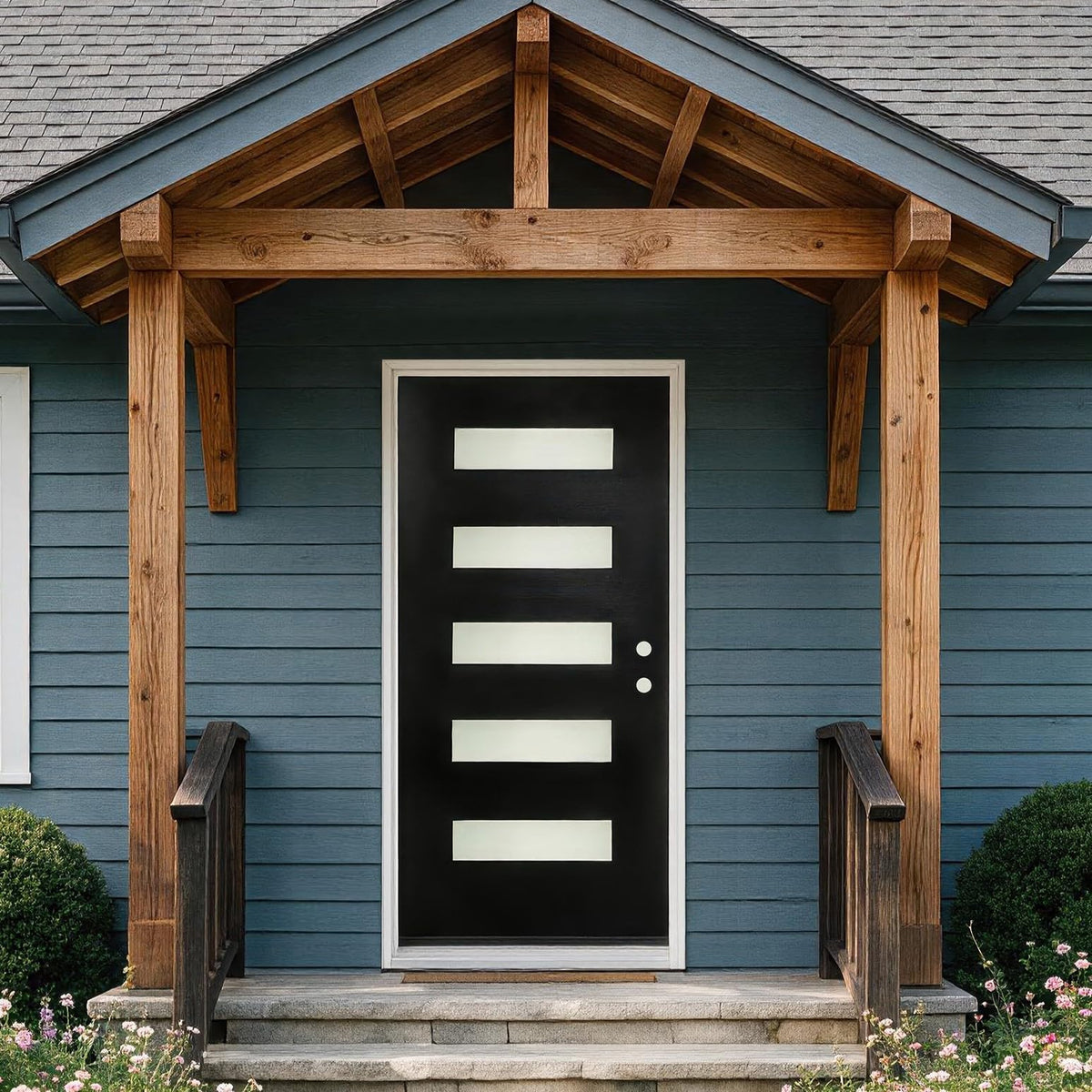 36" x 80" Left Hand Inswing Exterior Door with White Frame Q9483