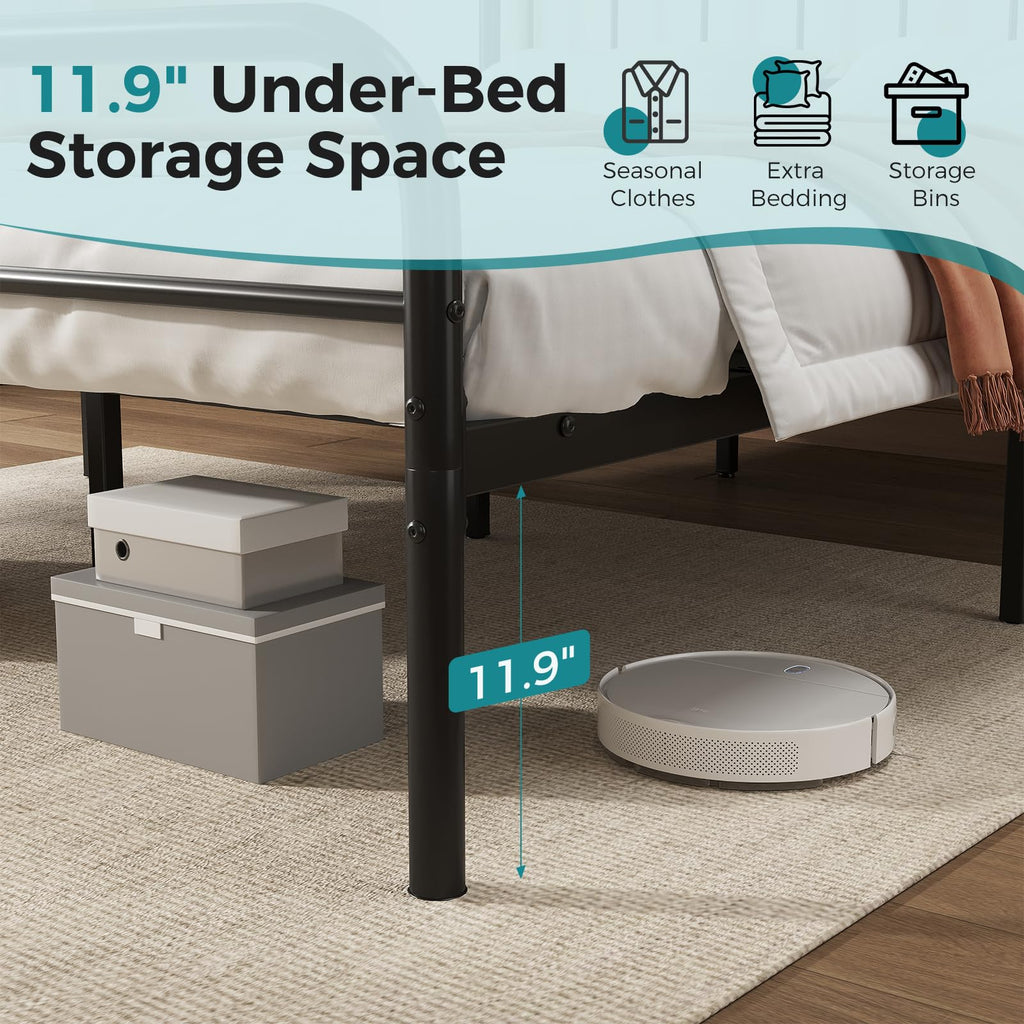 Queen Metal Bed Frame with Headboard T9260