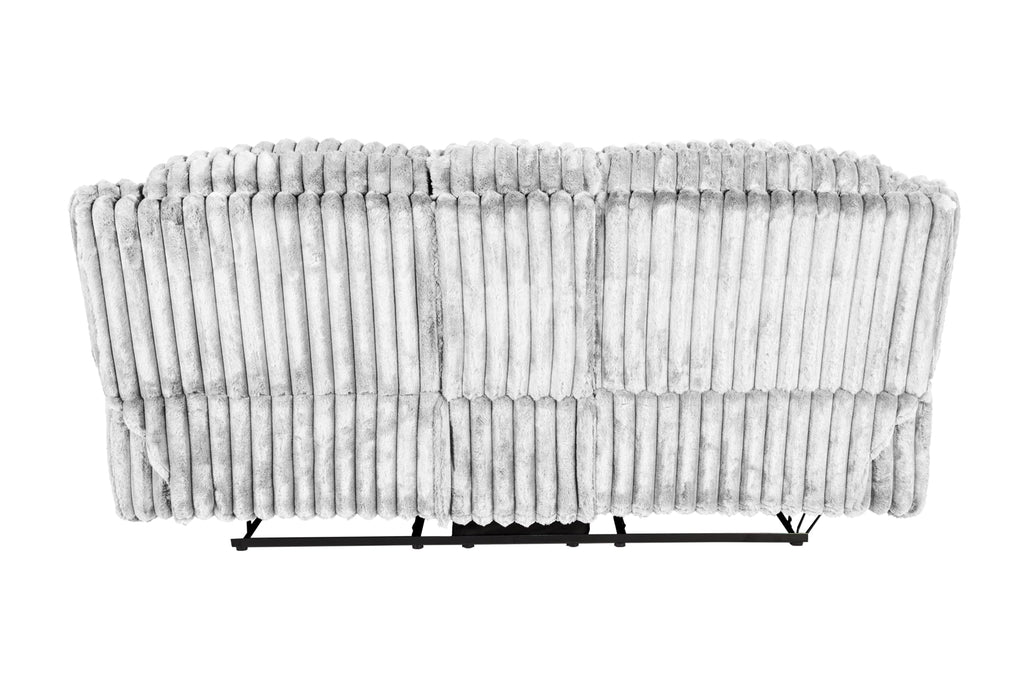 Light Gray Corduroy Manual Motion Loveseat Z81486