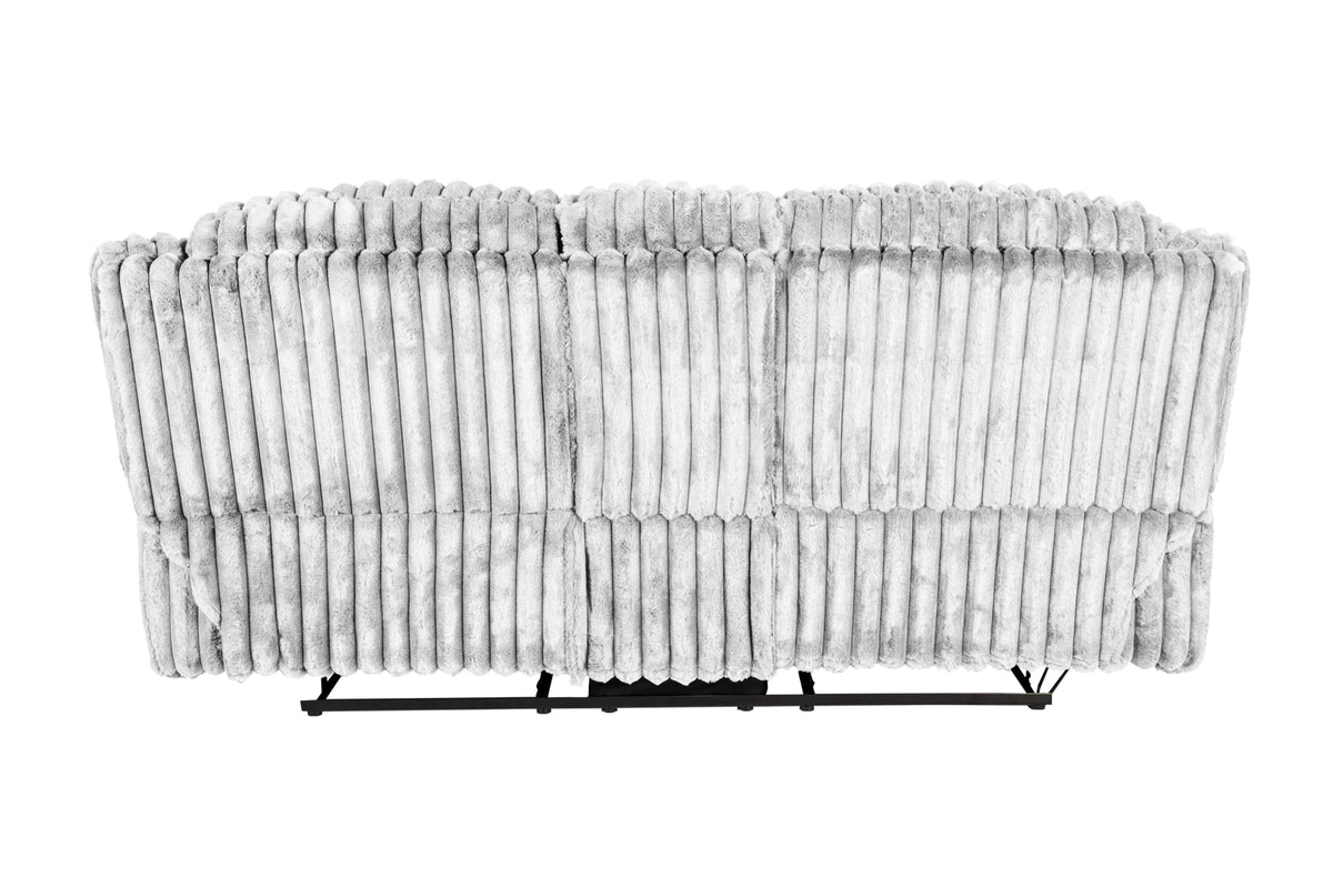 Light Gray Corduroy Manual Motion Loveseat Z81486