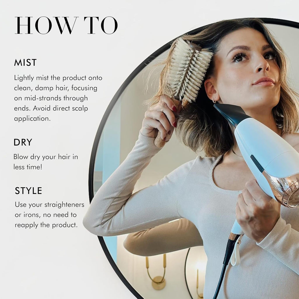 Blow Dry Spray with Heat Protection and Frizz Control 4 fl oz W5060