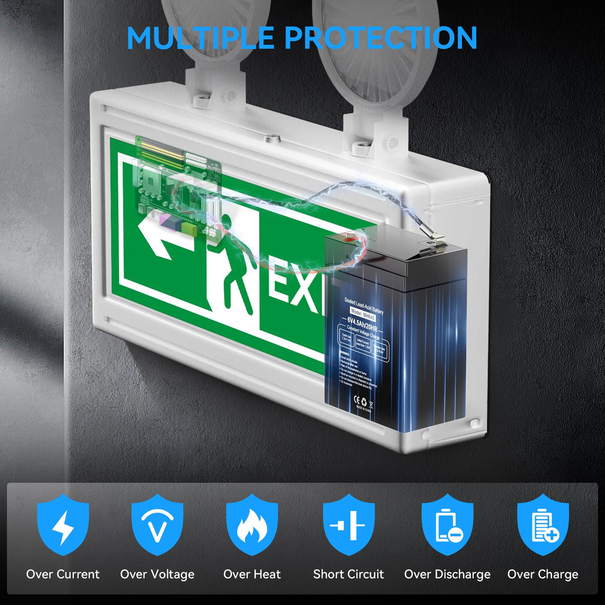 6V 4.5Ah Rechargeable SLA AGM Battery, 6 Pack M8922