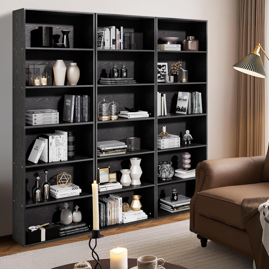 71" Tall 6-Tier Black Bookshelf N948780