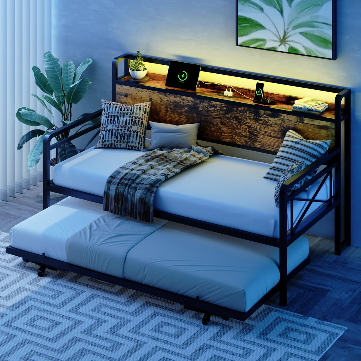 Twin Daybed with Pop Up Trundle U6798
