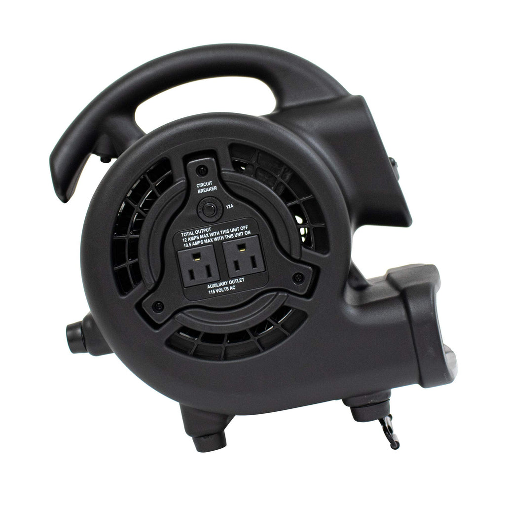 138 W 600 CFM Centrifugal Air Mover, Carpet Dryer, Floor Fan, Blower, Black P8405