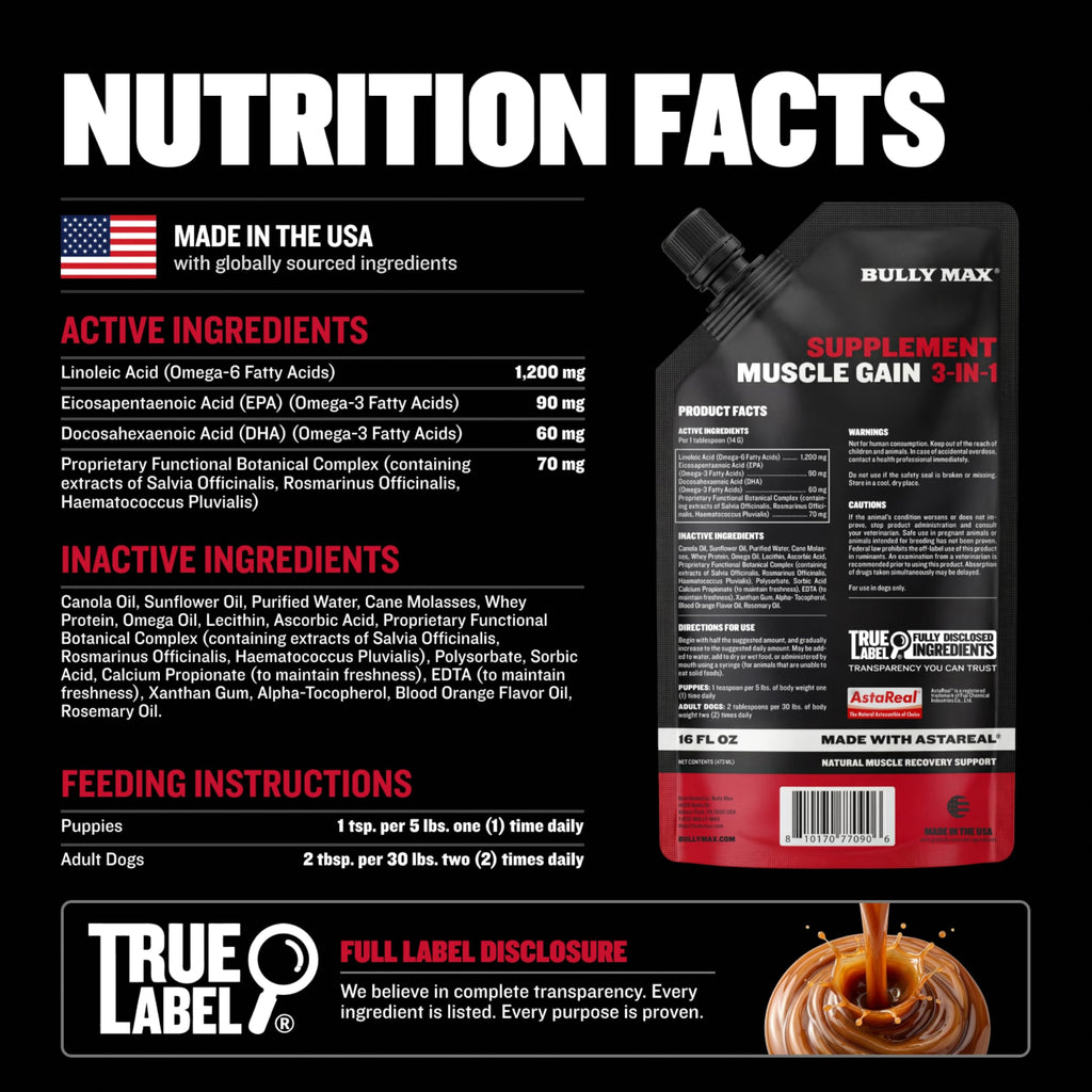 Liquid Dog Muscle Builder Supplement 16 oz P853