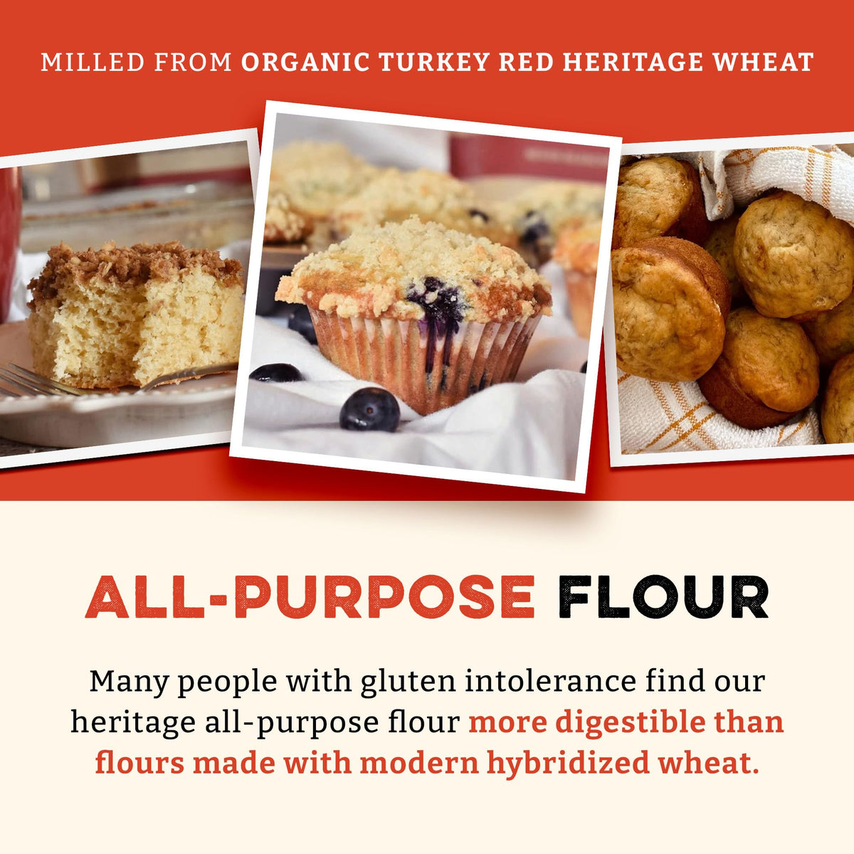 Organic White All Purpose Flour Unbleached Non-GMO Kosher 400 Ounce J6587