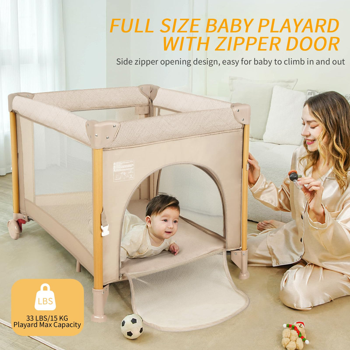 5-in-1 Foldable Baby Bassinet Playpen K1902