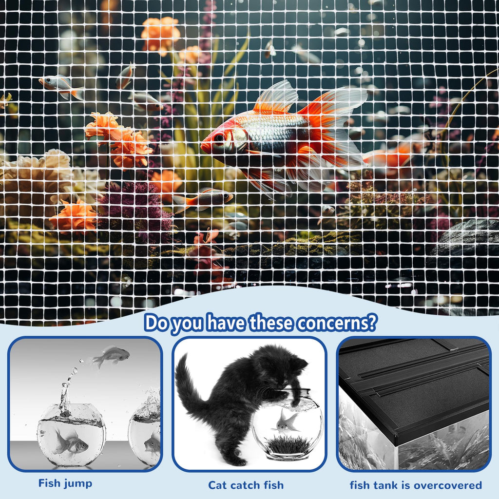 4 x 5 feet Clear Mesh Netting Aquarium Lid M761