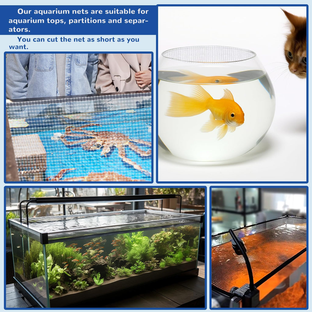 4 x 5 feet Clear Mesh Netting Aquarium Lid M761