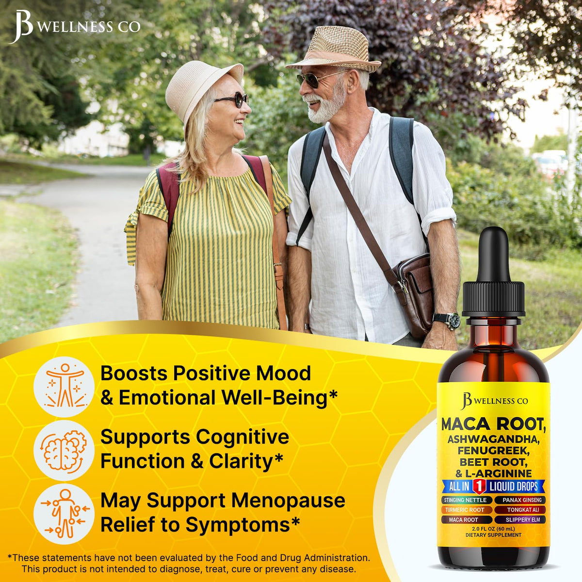 Organic Maca Root Liquid Drops with Ashwagandha 2oz F15727