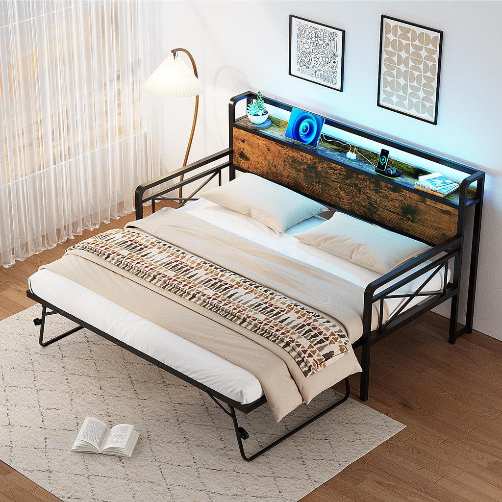 Twin Daybed with Pop Up Trundle U6798