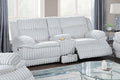 Light Gray Corduroy Manual Motion Loveseat Z81486