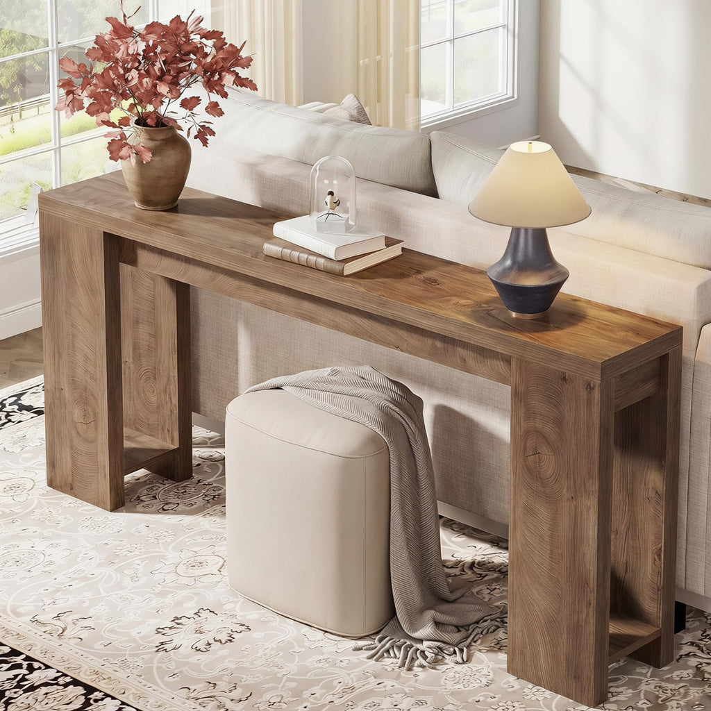 70.9-Inch Light Brown Console Table C4881