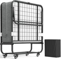 Folding Bed with Memory Foam Mattress Twin Size Metal Frame B32155