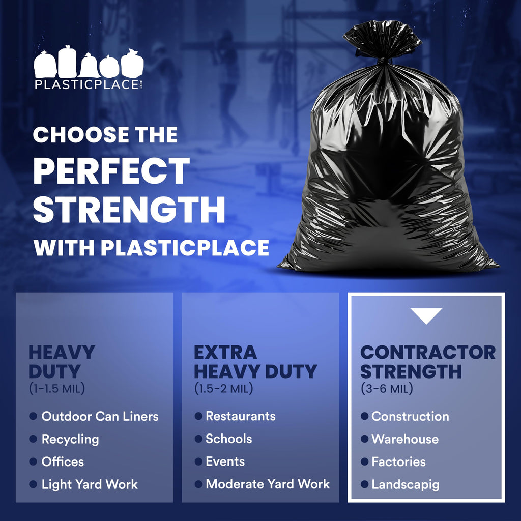 42 Gallon Black Heavy Duty Trash Bags 25 Count U303209