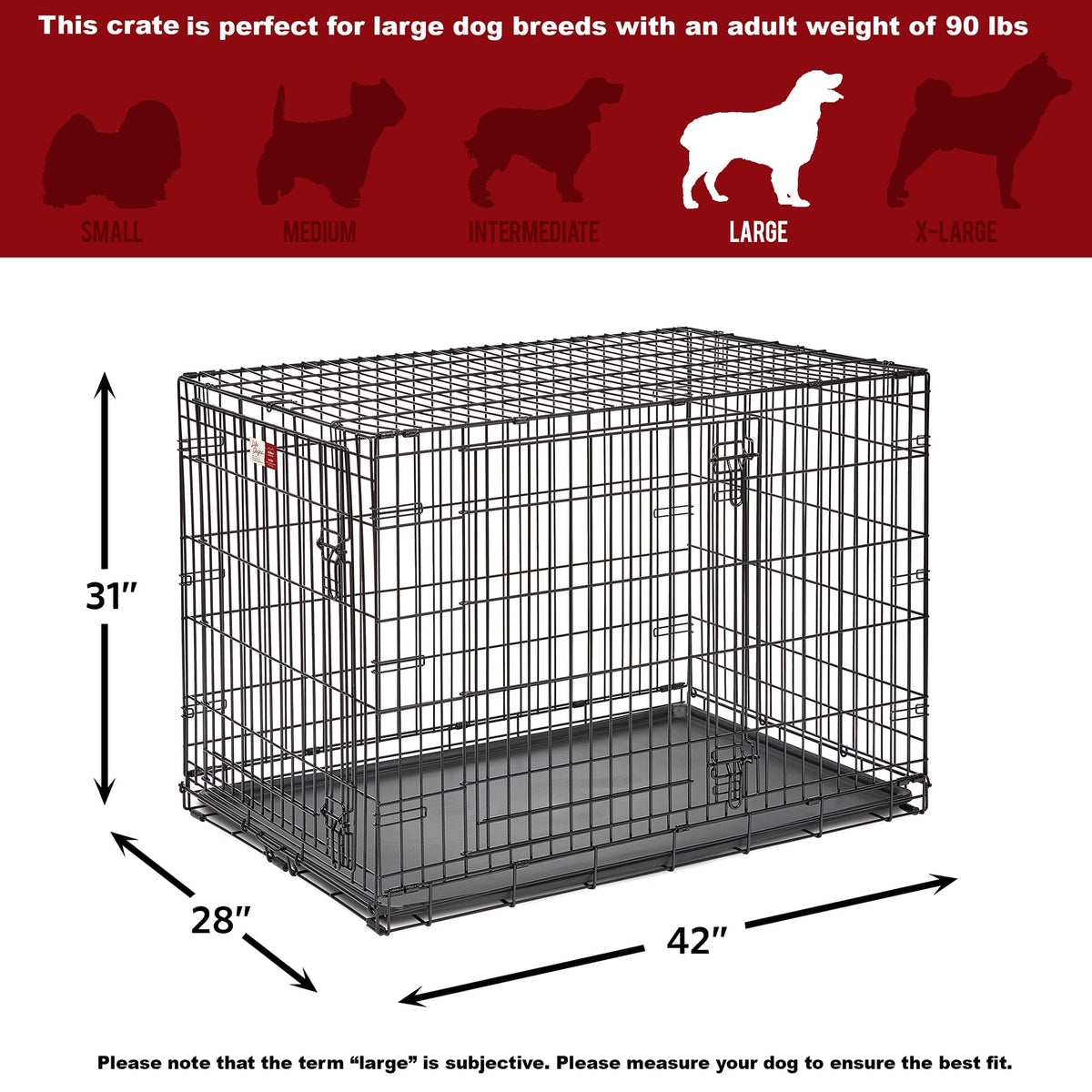 42-Inch Double Door Crate N60332