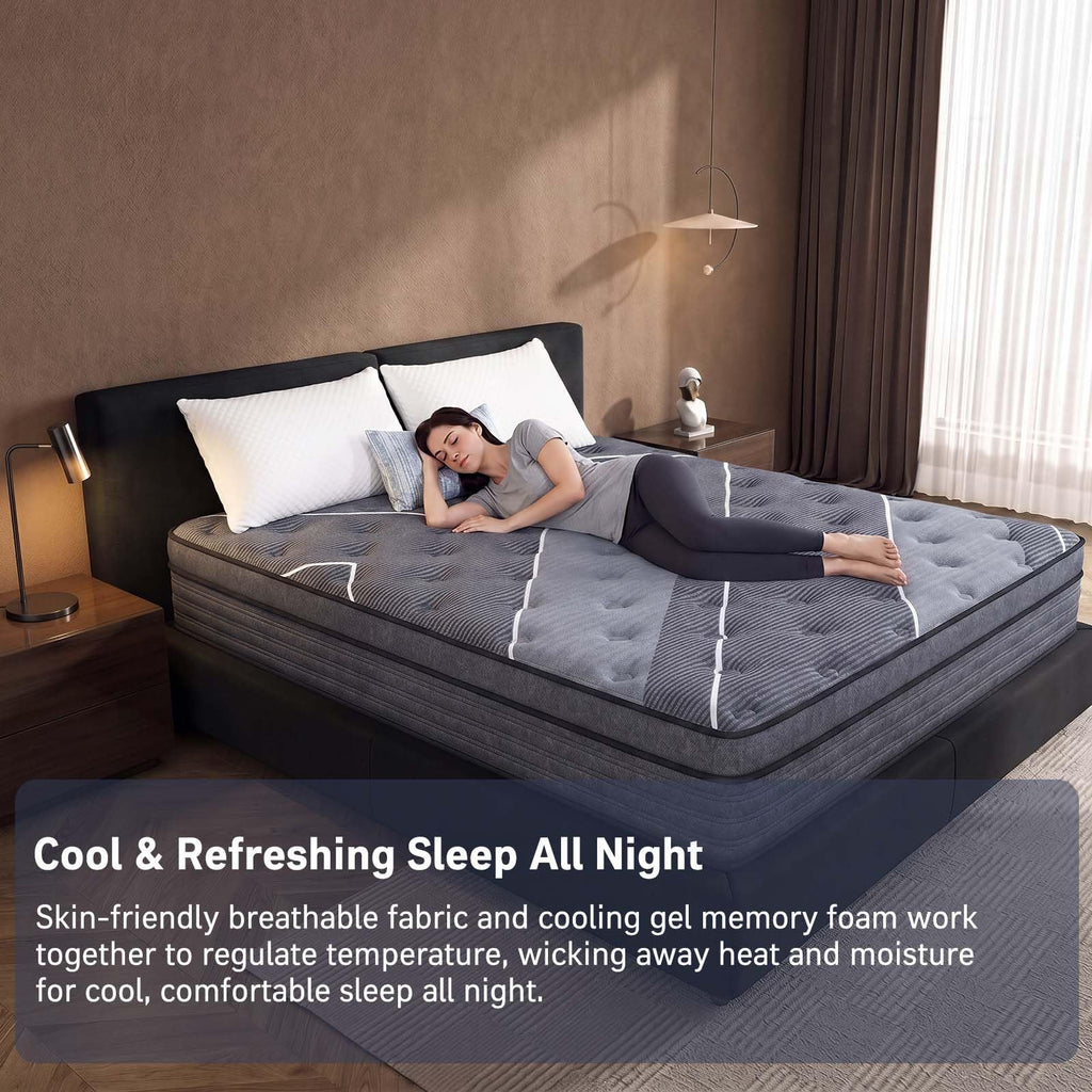12 Inch Cooling Gel Memory Foam Hybrid Mattress Y936160
