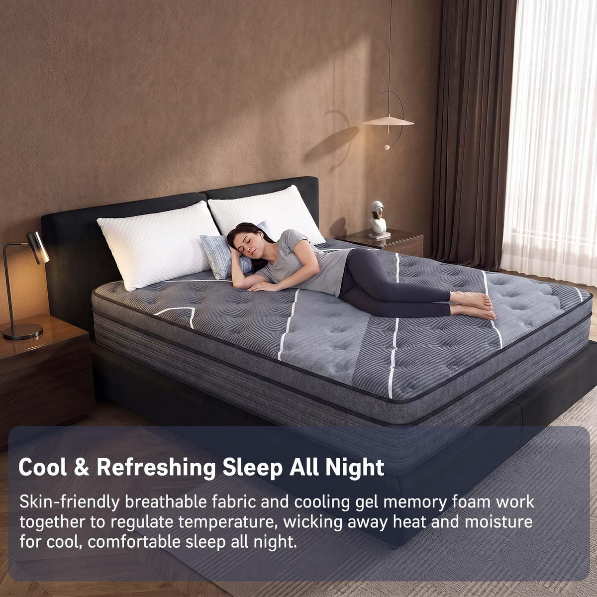 12 Inch Cooling Gel Memory Foam Hybrid Mattress Y936160