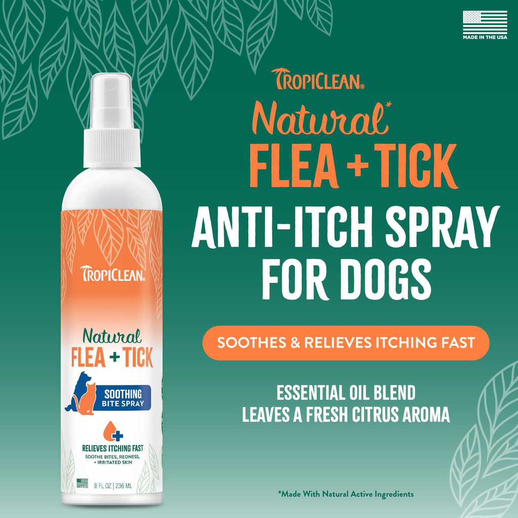 Flea and Tick Bite Relief Treatment Spray for Dogs & Cats, 8oz Y1591