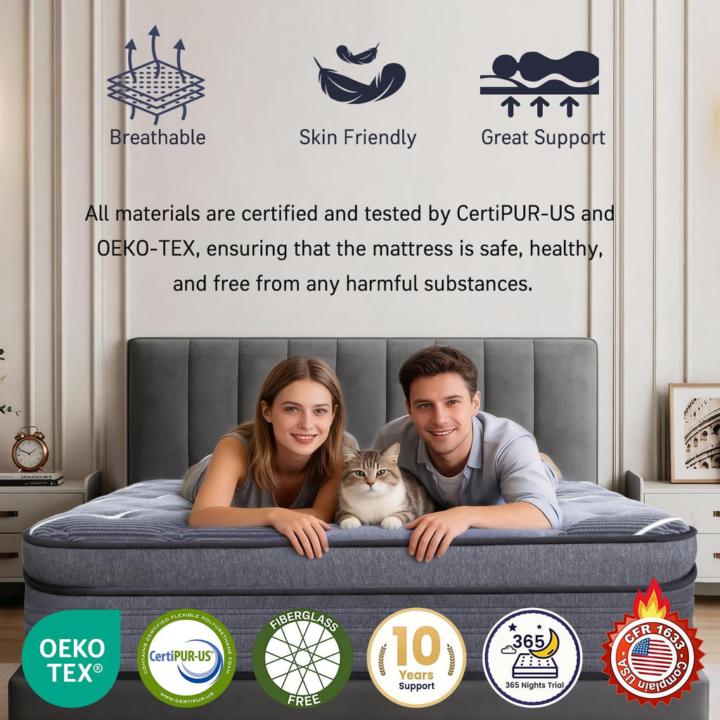12 Inch Cooling Gel Memory Foam Hybrid Mattress Y936160