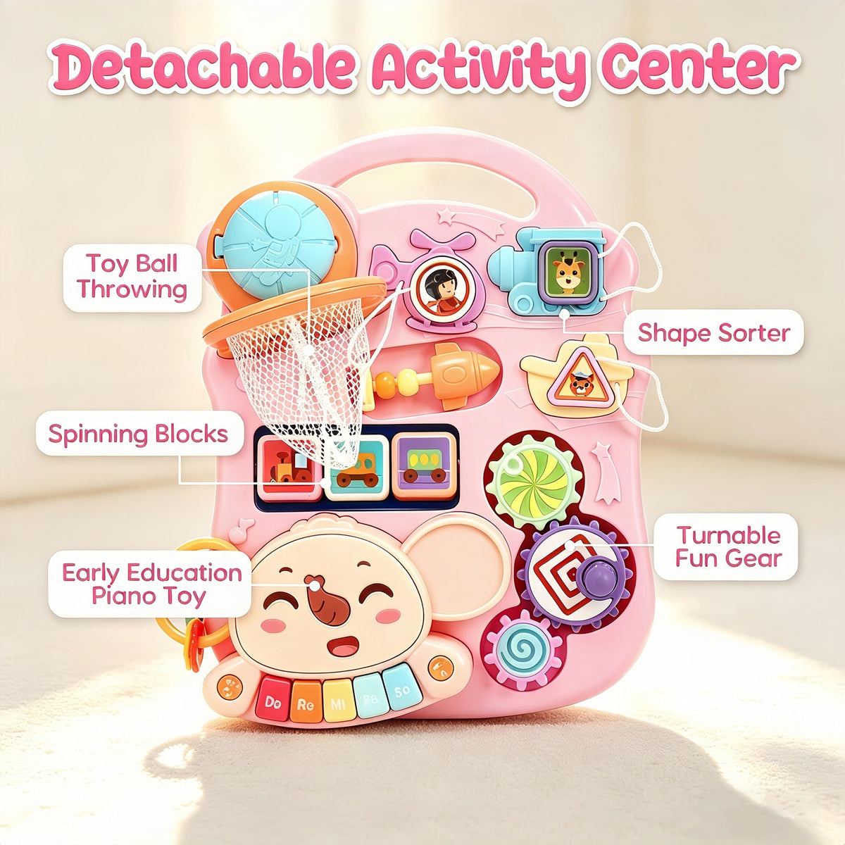 2-in-1 Baby Walker with Detachable Activity Center F514063