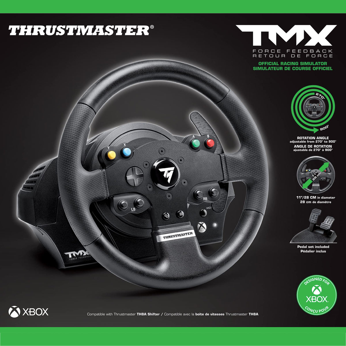Force Feedback Racing Wheel & Pedals X476940