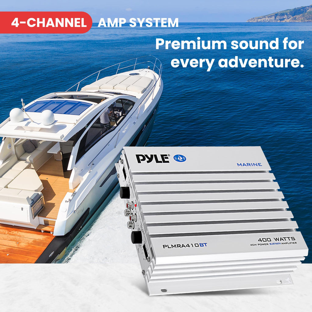 Waterproof 4 Channel 400W Bluetooth Marine Amplifier Q52859