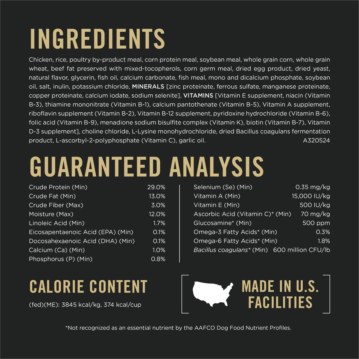 Chicken and Rice Dog Food 34 lb B540122