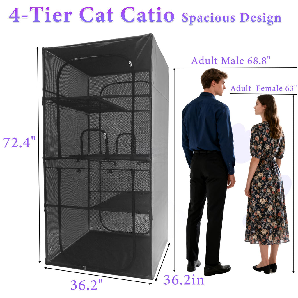 Outdoor Cat Enclosure 72.4" H D262792