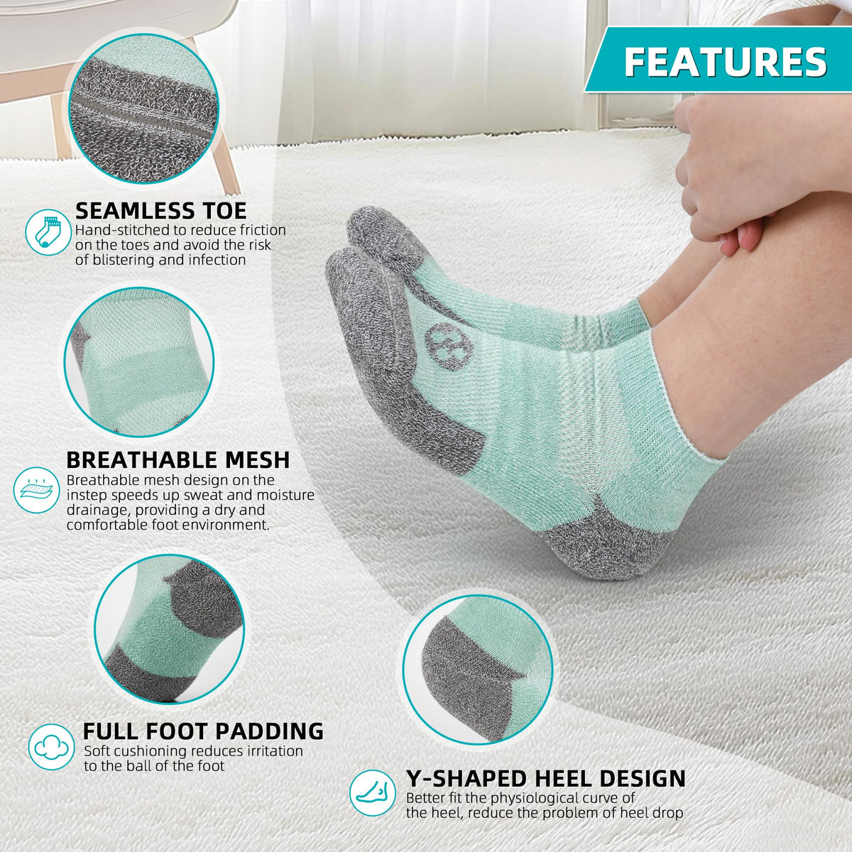 Diabetic Socks for Men, 10 Pairs Ankle & Low Cut Size 9-15 Q747