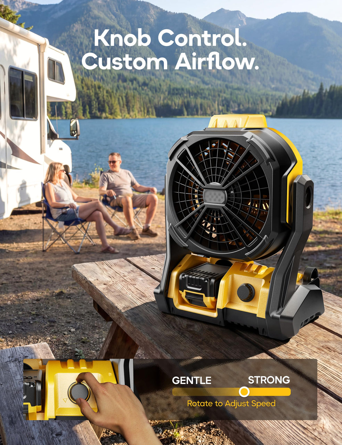 Battery Operated Fan with LED Lights S3240