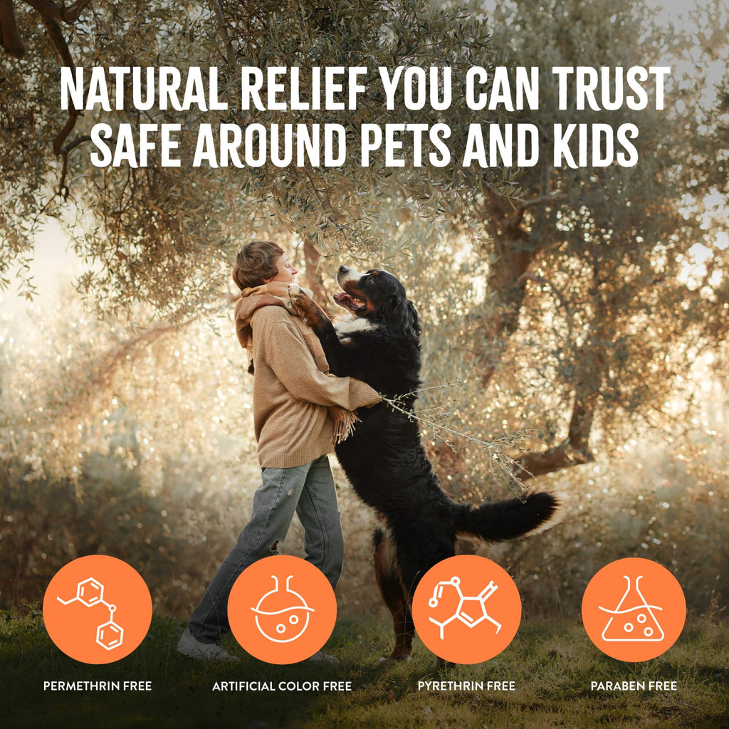 Flea and Tick Bite Relief Treatment Spray for Dogs & Cats, 8oz Y1591