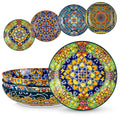 Pasta Bowls Set of 4, 42oz Ceramic Serving Bowls I1248