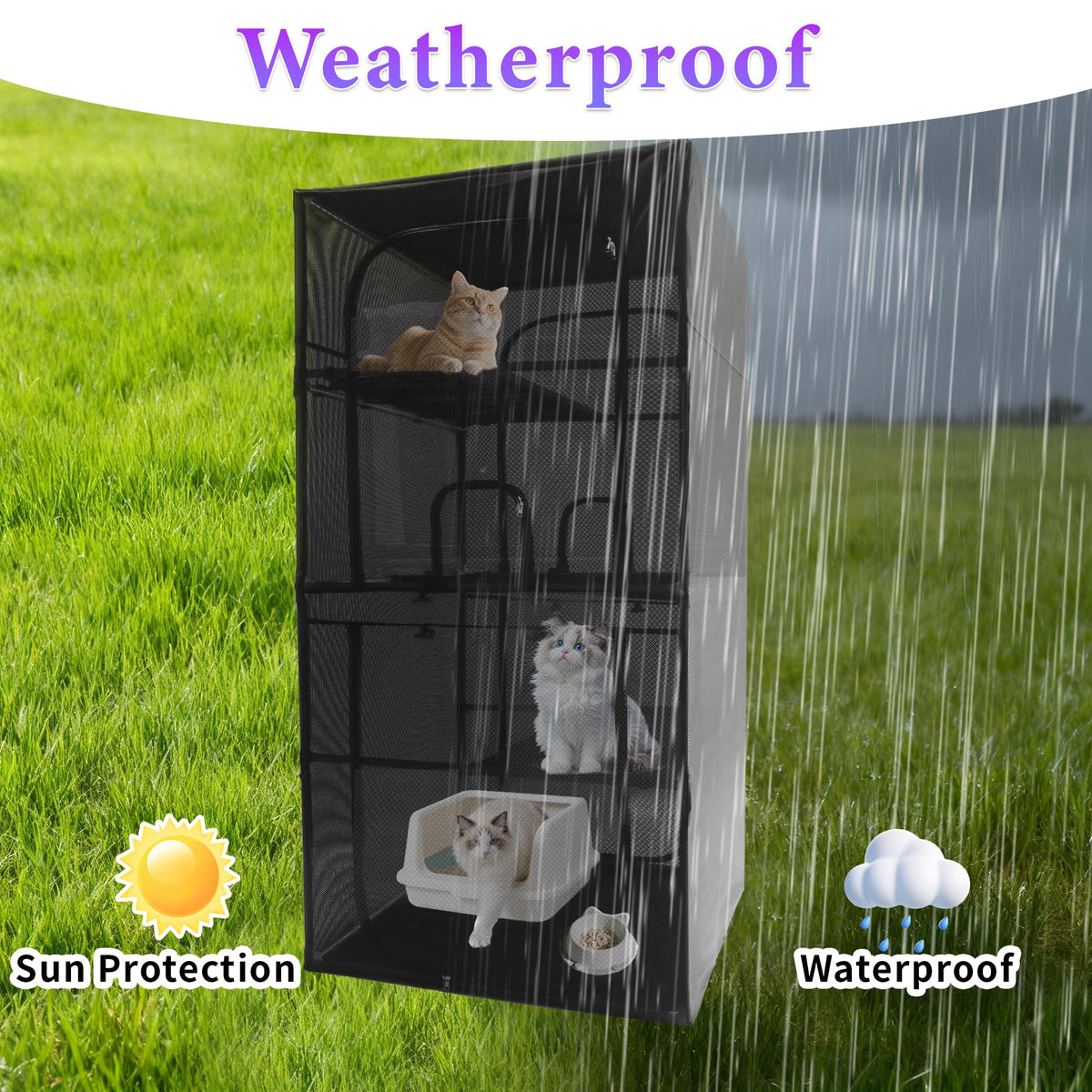 Outdoor Cat Enclosure 72.4" H D262792